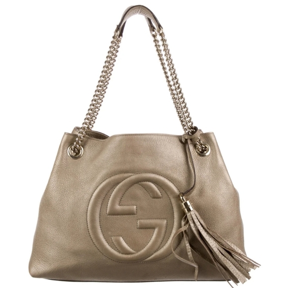 Gucci Soho Chain Metallic Shoulder Bag - Picture 9 of 9
